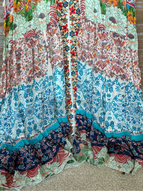 Johnny Was Tyna Embroidered Floral Print Midi Dress Boho Summer Womens S - Picture 2 of 8